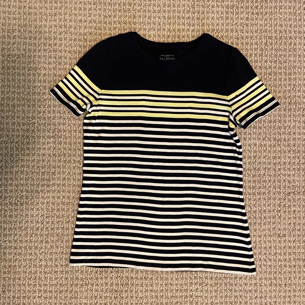 Talbots Striped Cotton Tee